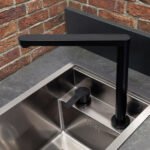 Oakley Outdoor Kitchen Cupboard & Triple Drawer with Sink & Foldable Tap Modular Unit - Graphite Grey - Image 3