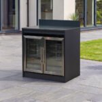 Oakley Outdoor Kitchen Double Fridge Modular Unit - Graphite Grey