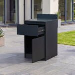 Oakley Outdoor Kitchen Drawer & Cupboard Modular Unit - Graphite Grey - Image 2