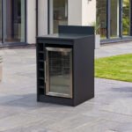 Oakley Outdoor Kitchen Wine Rack & Fridge Modular Unit - Graphite Grey