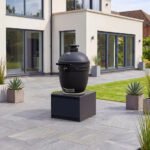 Oakley Straight Outdoor Kitchen K-Pro 22 Kamado Charcoal Barbecue with Integrated Drawer Unit - Graphite Grey