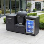 Riley Straight Outdoor Kitchen Kamado Charcoal BBQ K1620-A - Graphite Grey