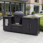 Riley Straight Outdoor Kitchen Kamado Charcoal BBQ K1940-A - Graphite Grey
