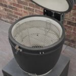 Riley Straight Outdoor Kitchen Kamado Charcoal BBQ K2073-B - Graphite Grey - Image 3