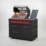 Riley Straight Outdoor Kitchen 4 Burner Gas BBQ S1998-A - Graphite Grey - Image 2