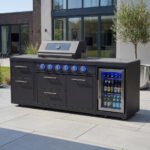 Riley Straight Outdoor Kitchen 4 Burner Gas BBQ S2188-A - Graphite Grey