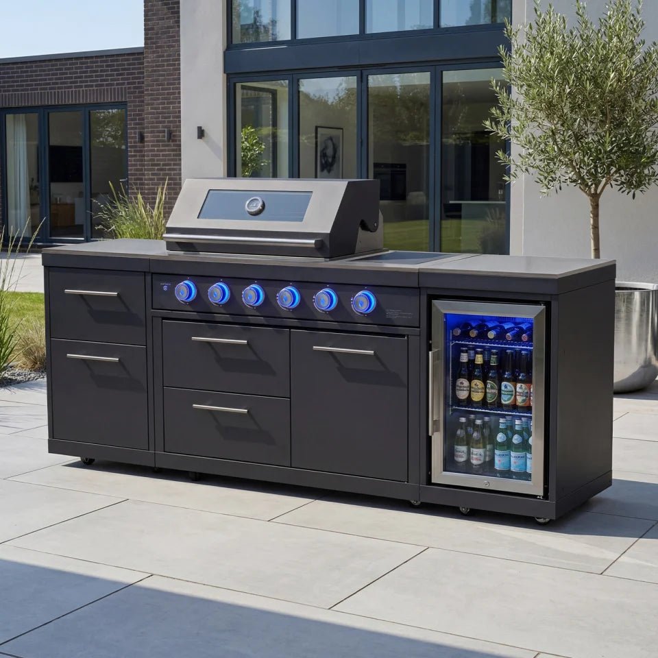 W26467-image-1-2026-05-19-07-13-29 Riley Straight Outdoor Kitchen 4 Burner Gas BBQ S2188-A - Graphite Grey - Image 1