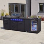 Riley Straight Outdoor Kitchen 4 Burner Gas BBQ S2641-A - Graphite Grey