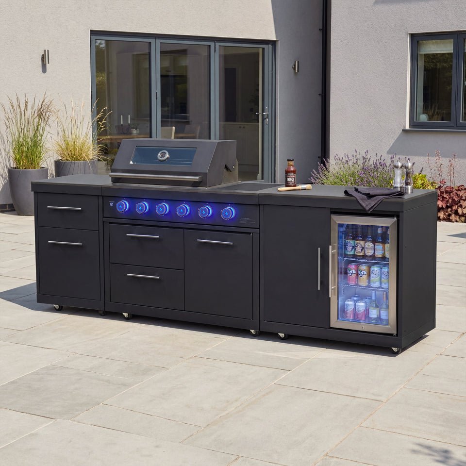 W26474-image-1-2026-05-19-07-17-29 Riley Straight Outdoor Kitchen 4 Burner Gas BBQ S2641-A - Graphite Grey - Image 1