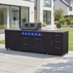 Riley Straight Outdoor Kitchen 4 Burner Gas BBQ S2828-A - Graphite Grey