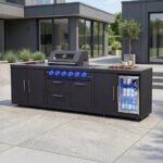 Riley Straight Outdoor Kitchen 4 Burner Gas BBQ S2961-A - Graphite Grey