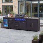Riley Straight Outdoor Kitchen 4 Burner Gas BBQ S3018-A - Graphite Grey