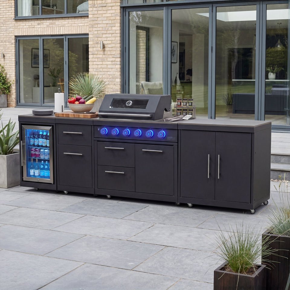 W26488-image-1-2026-05-19-07-25-08 Riley Straight Outdoor Kitchen 4 Burner Gas BBQ S3018-A - Graphite Grey - Image 1