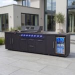 Riley Straight Outdoor Kitchen 6 Burner Gas BBQ S3961-A - Graphite Grey