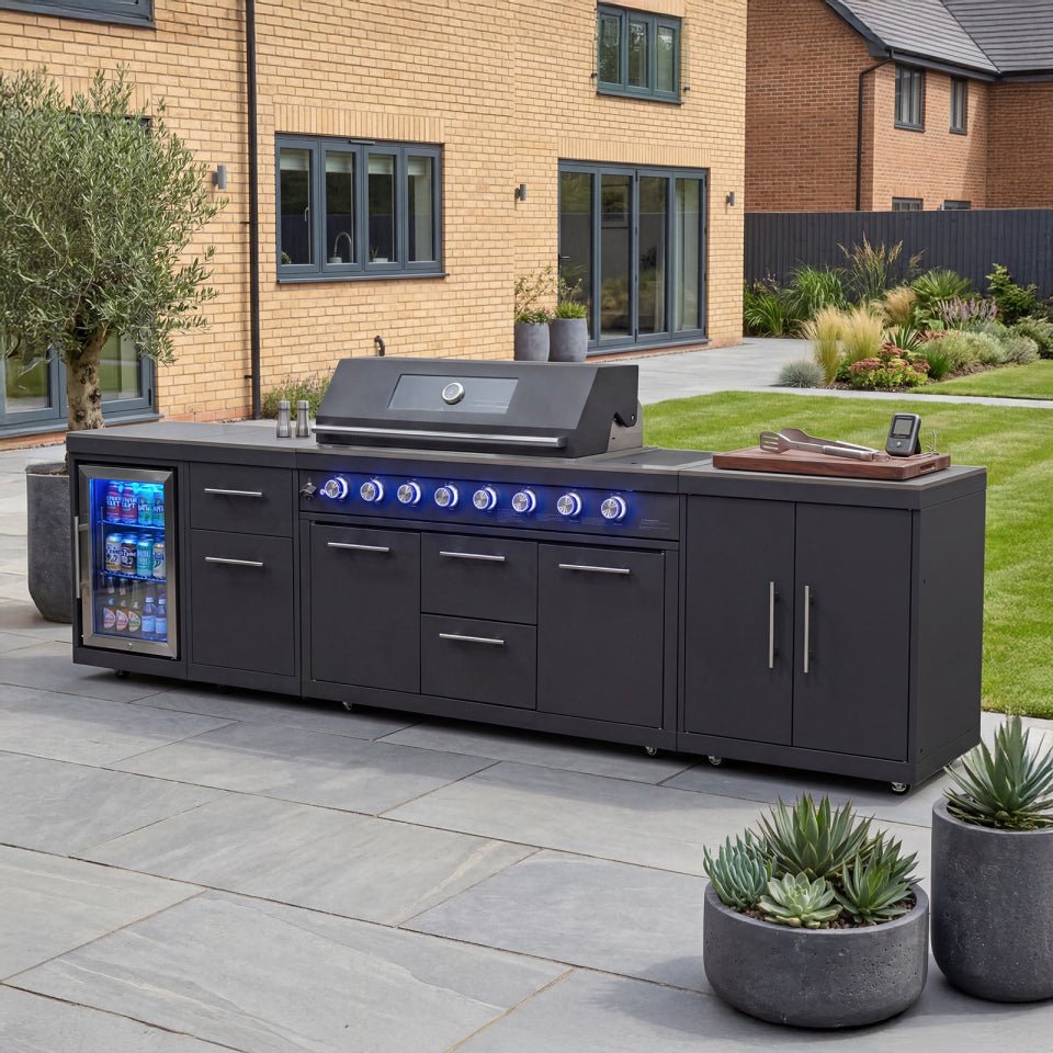 W26522-image-1-2026-04-24-07-17-49 Riley Straight Outdoor Kitchen 6 Burner Gas BBQ S3018-A - Graphite Grey - Image 1