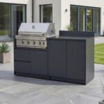 Oakley Straight Outdoor Kitchen 4 Burner Gas BBQ S1800-A - Graphite Grey