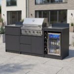 Oakley Straight Outdoor Kitchen 4 Burner Gas BBQ S2100-A - Graphite Grey