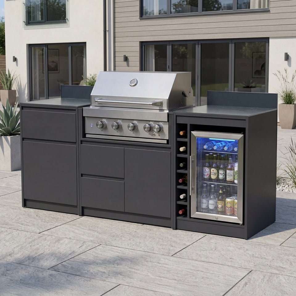 W26640-image-1-2026-04-08-02-33-56 Oakley Straight Outdoor Kitchen 4 Burner Gas BBQ S2100-A - Graphite Grey - Image 1