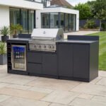 Oakley Straight Outdoor Kitchen 4 Burner Gas BBQ S2400-D - Graphite Grey