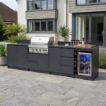 Oakley Straight Outdoor Kitchen 4 Burner Gas BBQ S3330-A - Graphite Grey