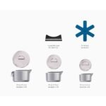 Joseph Joseph 3 Piece Space Steel Folding Handle Saucepan Set - 1000031 - Image 2
