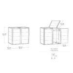 Keter Cortina Hide Away Bin Store (2 Sections) - Image 2