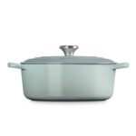 Le Creuset Cast Iron Oval Casserole 27cm Sea Salt - Image 4