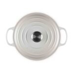 Le Creuset Cast Iron Round Casserole 24cm Meringue - Image 2