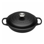 Le Creuset Signature Cast Iron Shallow Casserole 30cm Satin Black - Image 2