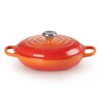 Le Creuset Signature Cast Iron Shallow Casserole 26cm Volcanic - Image 2
