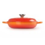 Le Creuset Signature Cast Iron Shallow Casserole 26cm Volcanic - Image 3