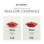 Le Creuset Signature Cast Iron Shallow Casserole 26cm Volcanic - Image 7