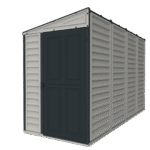 Duramax 4×10 Sidemate Shed Gray with Foundation 36725